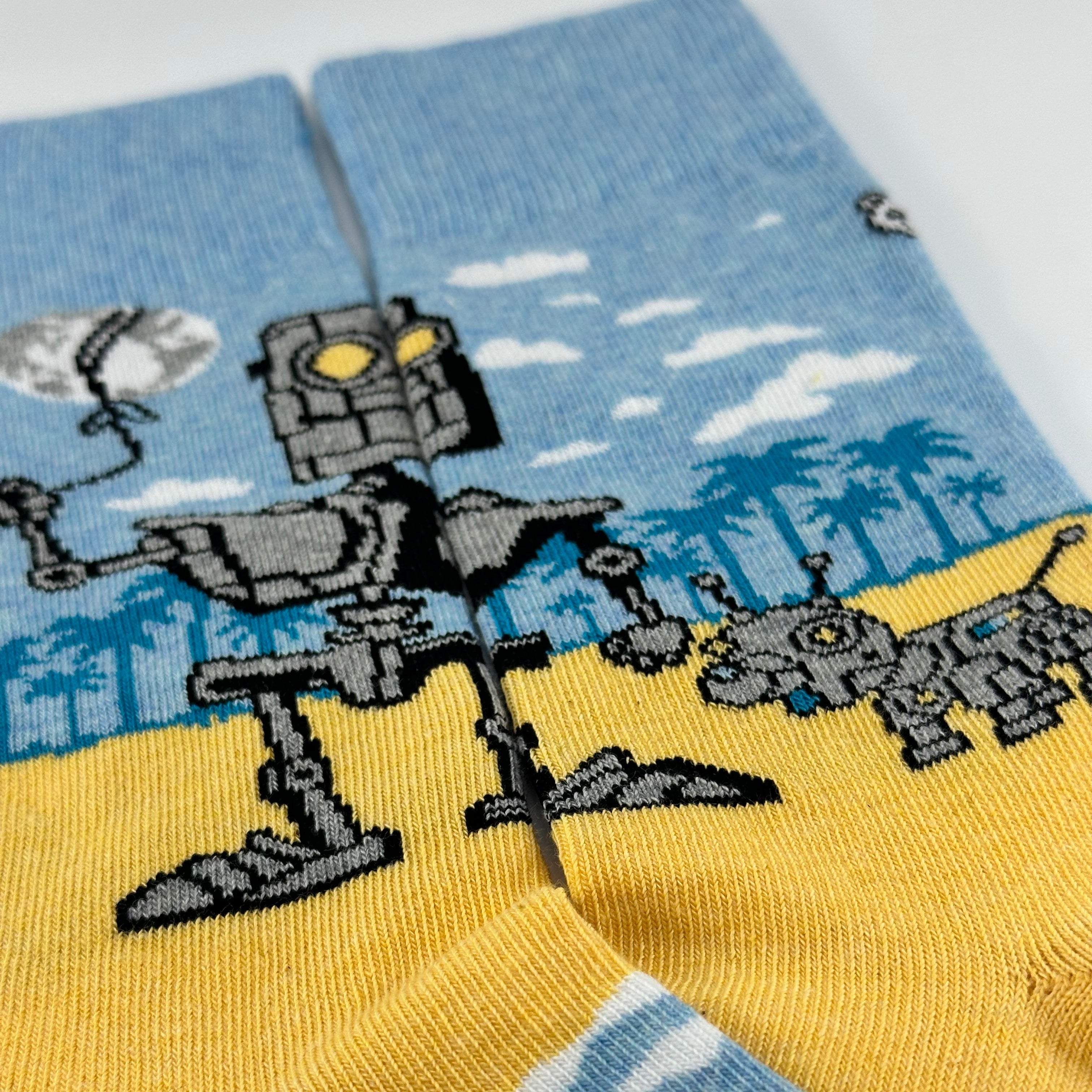Robot Family Socks from the Sock Panda (Adult Small)