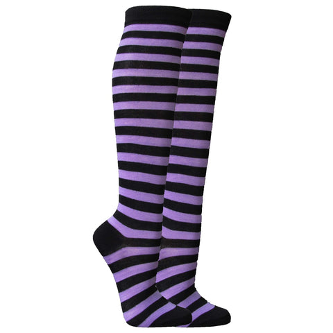 Thin Striped Patterned Socks (Knee High)