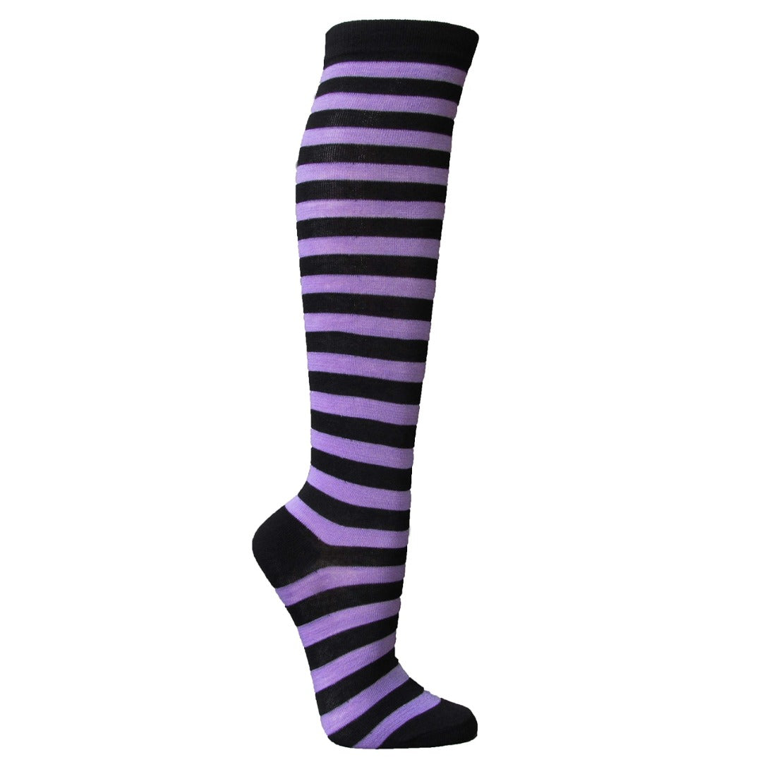 Thin Striped Patterned Socks (Knee High)