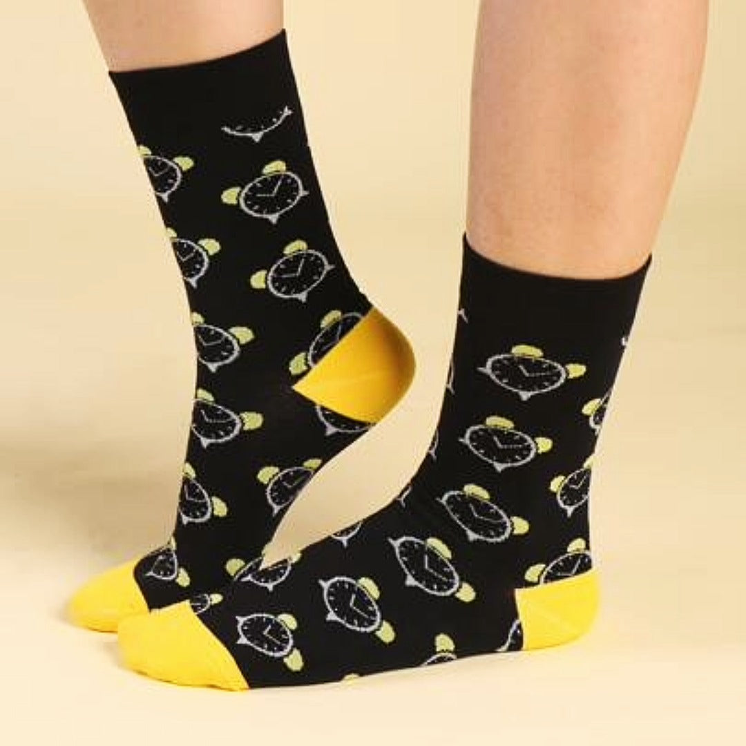 Timer Clock Socks from the Sock Panda (Adult Large)