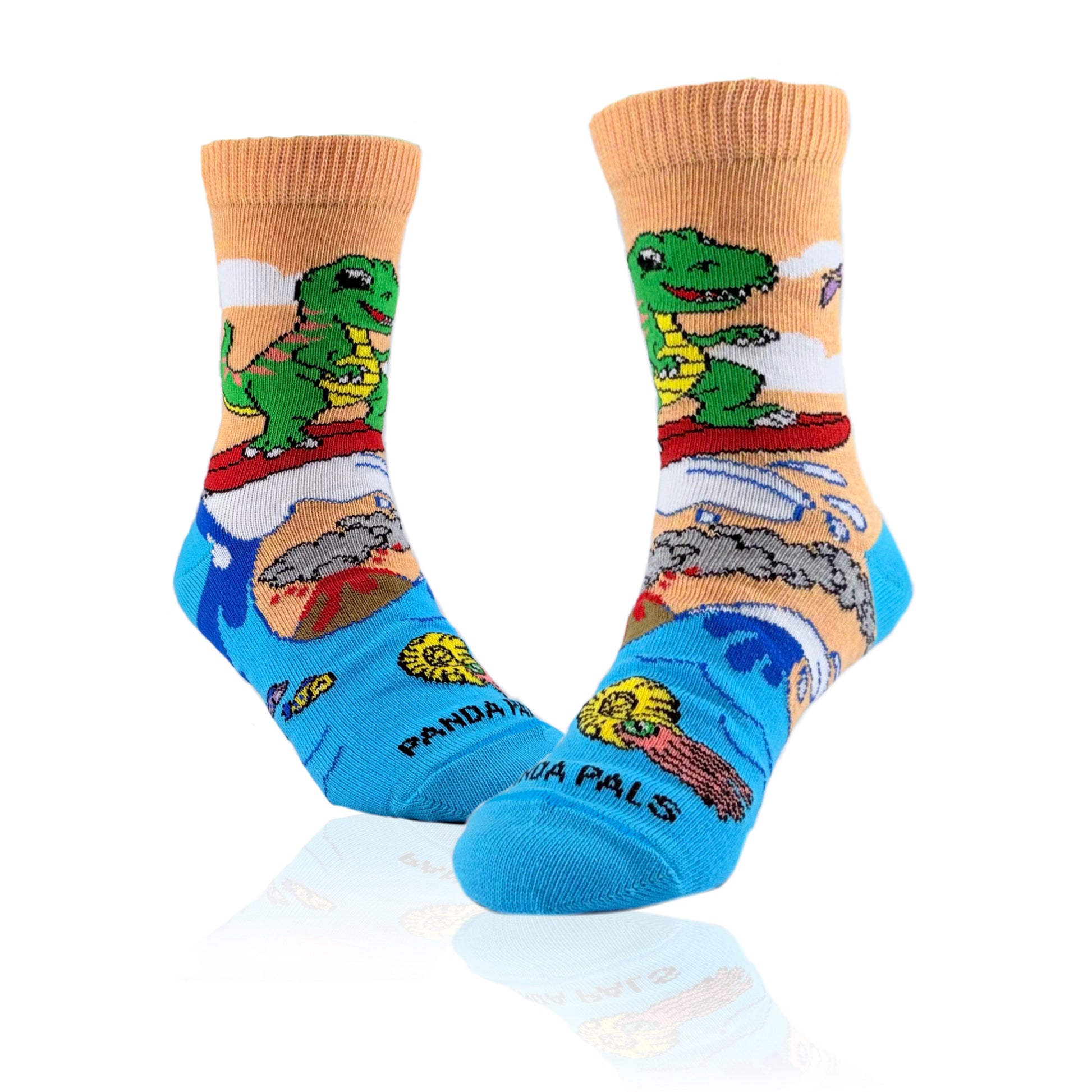 Dinosaur (T-Rex) Surfer Socks from the Sock Panda (Ages 3-7)