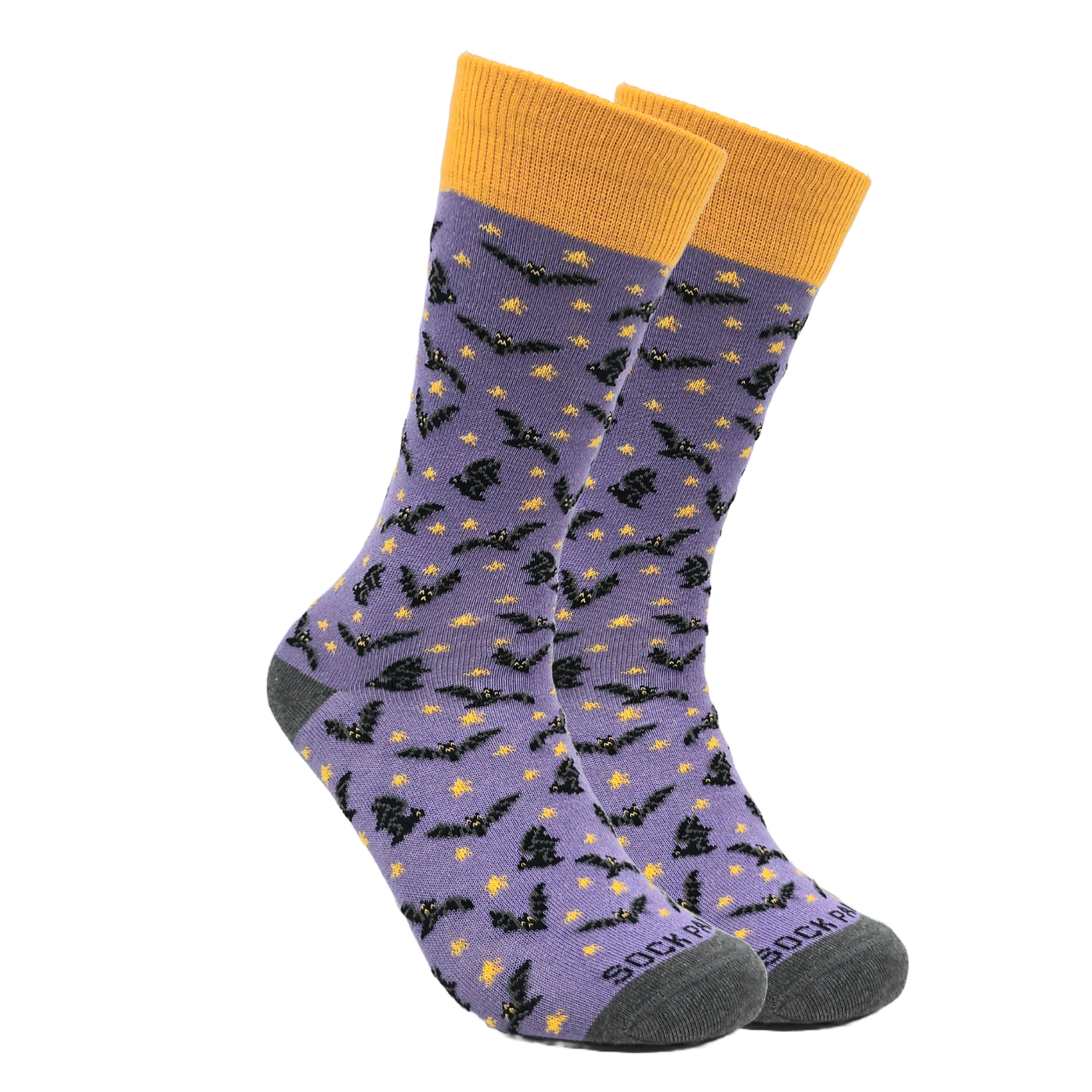 Purple Bat Pattern Socks from the Sock Panda (Adult Small - Shoe Sizes 2-5)