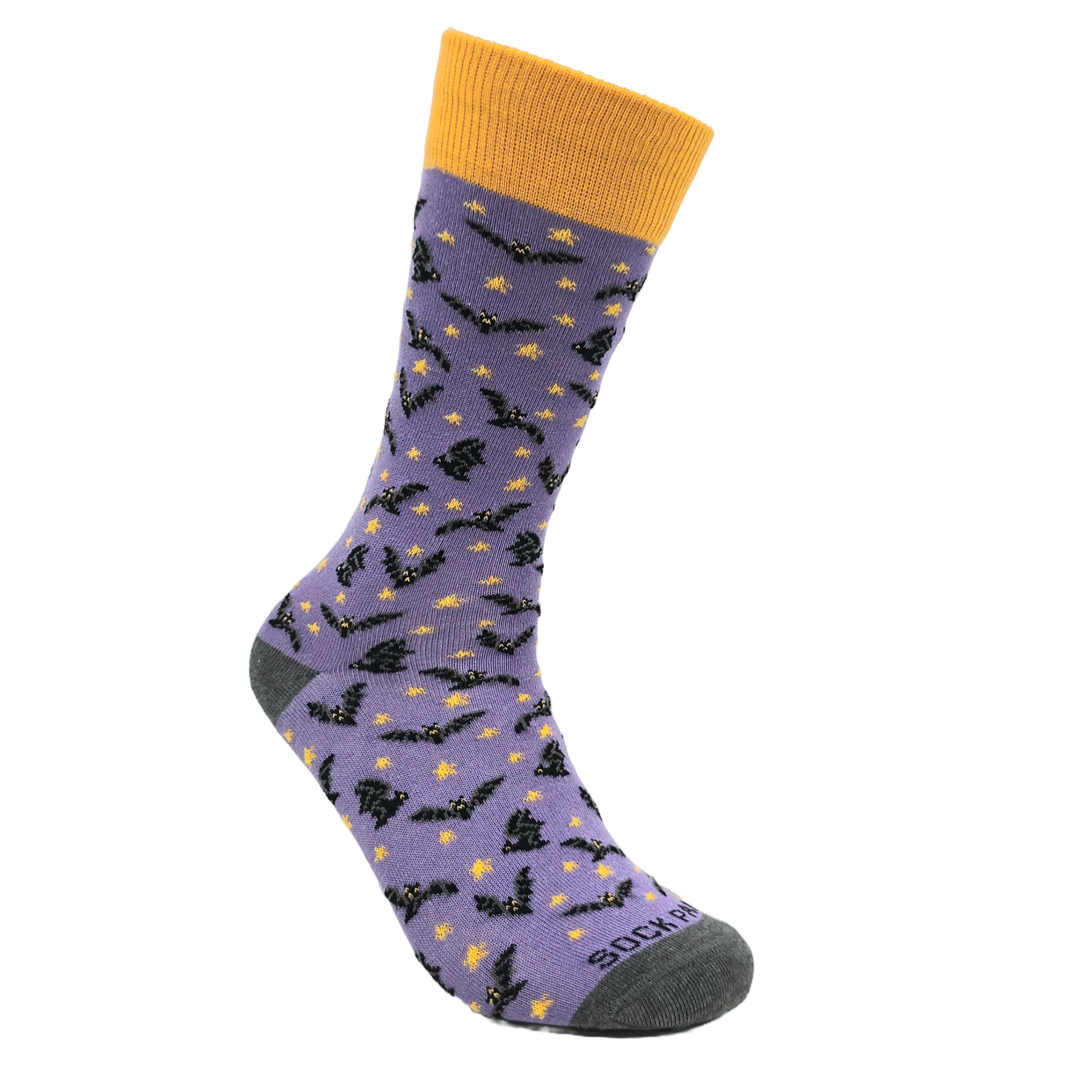 Purple Bat Pattern Socks from the Sock Panda (Adult Small - Shoe Sizes 2-5)