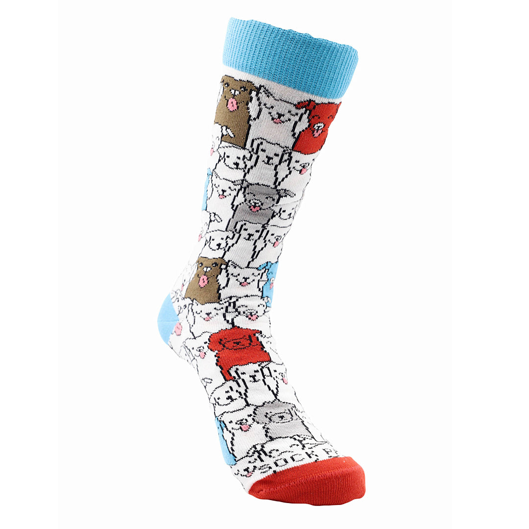 Colorful Surprise Dog Pattern Socks (Adult Small - Shoe Sizes 2-5)