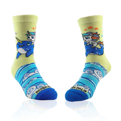 Unicorn Riding a Narwhal Socks from the Sock Panda (Ages 3-7)