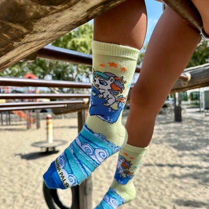 Unicorn Riding a Narwhal Socks from the Sock Panda (Ages 3-7)
