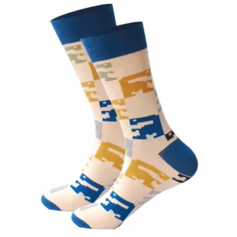 Old School Patterned Socks from the Sock Panda (Adult Large - Men's Shoe Sizes 8-12)