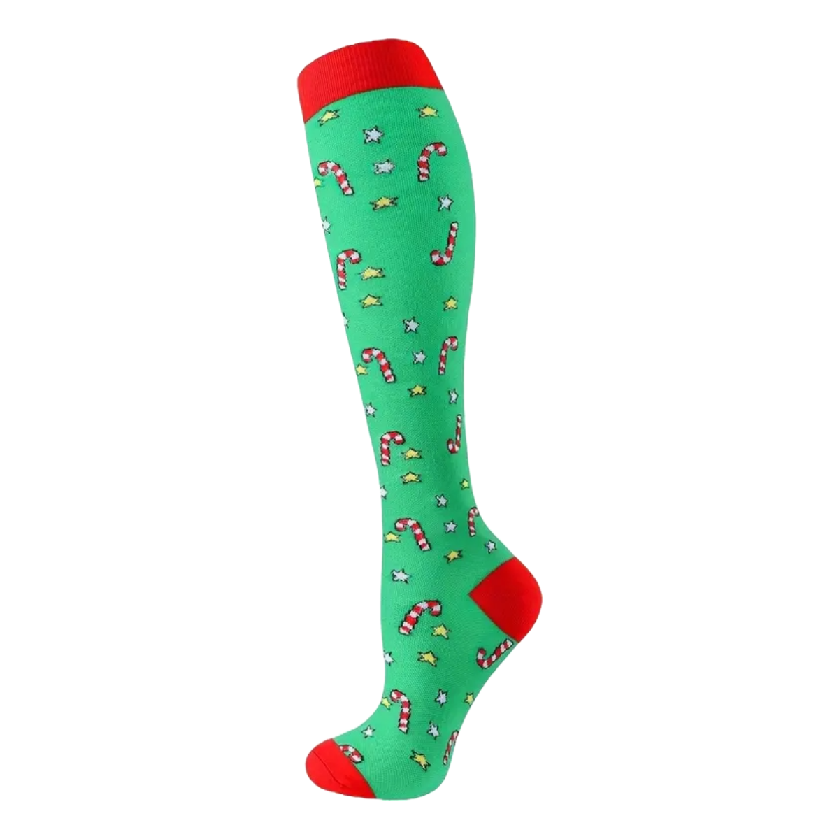Candy Cane Pattern Knee High (Compression Socks)