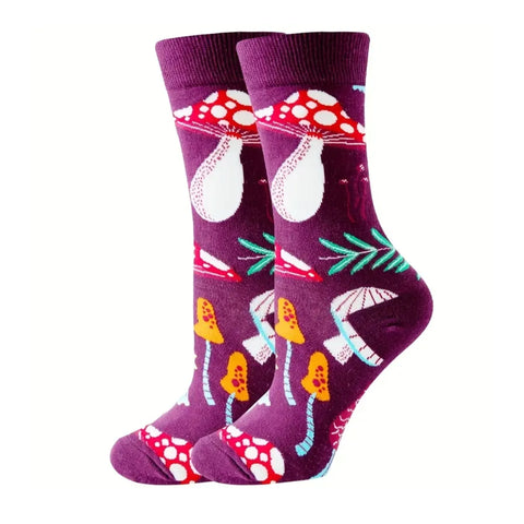 Mushroom Pattern Socks from the Sock Panda (Adult Medium - Women's Shoe Sizes 5-10)