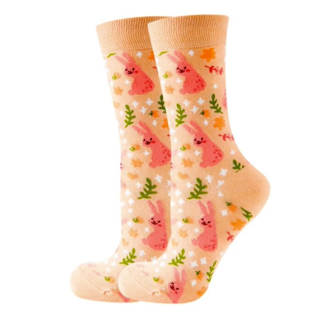 Pink Bunny Rabbit Pattern Socks from the Sock Panda