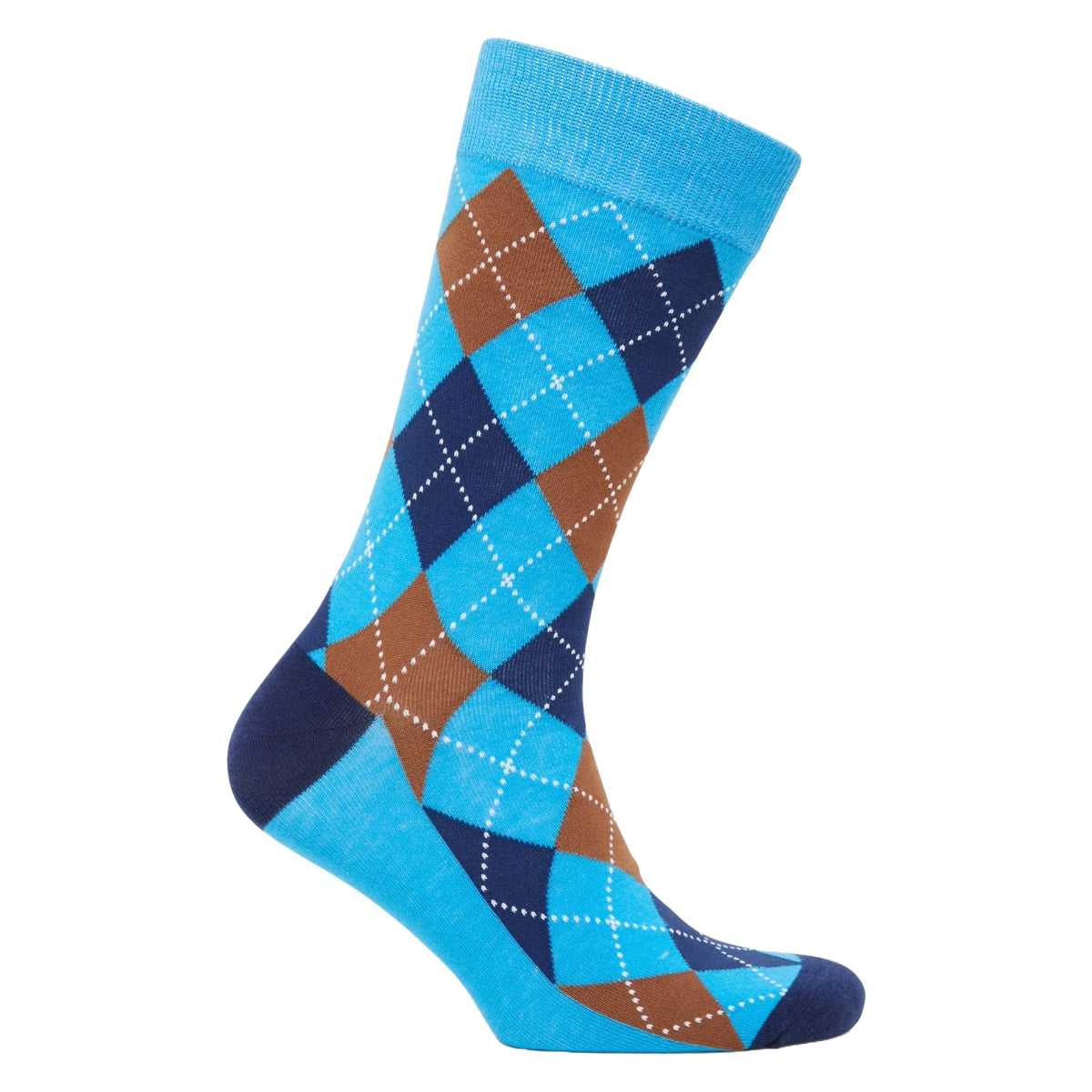 Blue Argyle Socks from the Sock Panda (Adult Large - Men's Shoe Sizes 8-12)