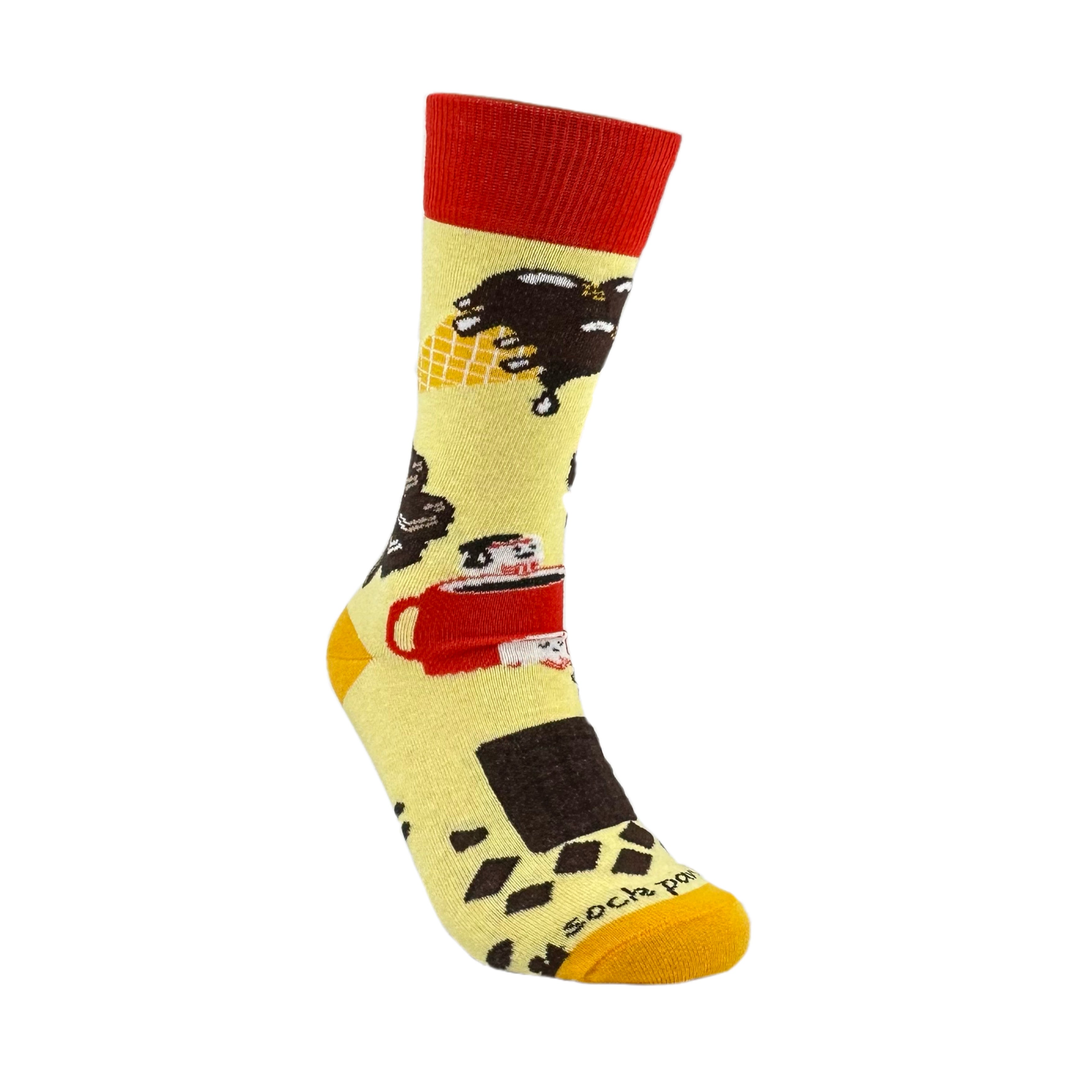 Chocolate Party Time Socks from the Sock Panda (Adult Medium)