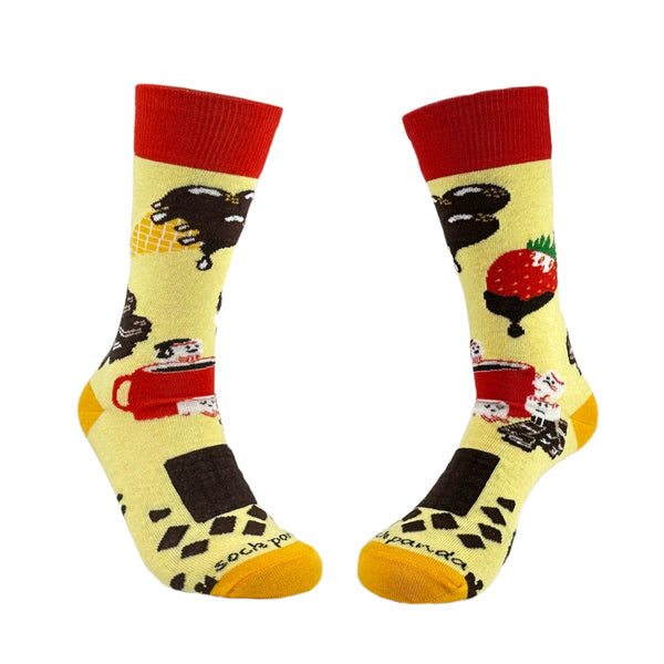 Chocolate Party Time Socks from the Sock Panda (Adult Medium)