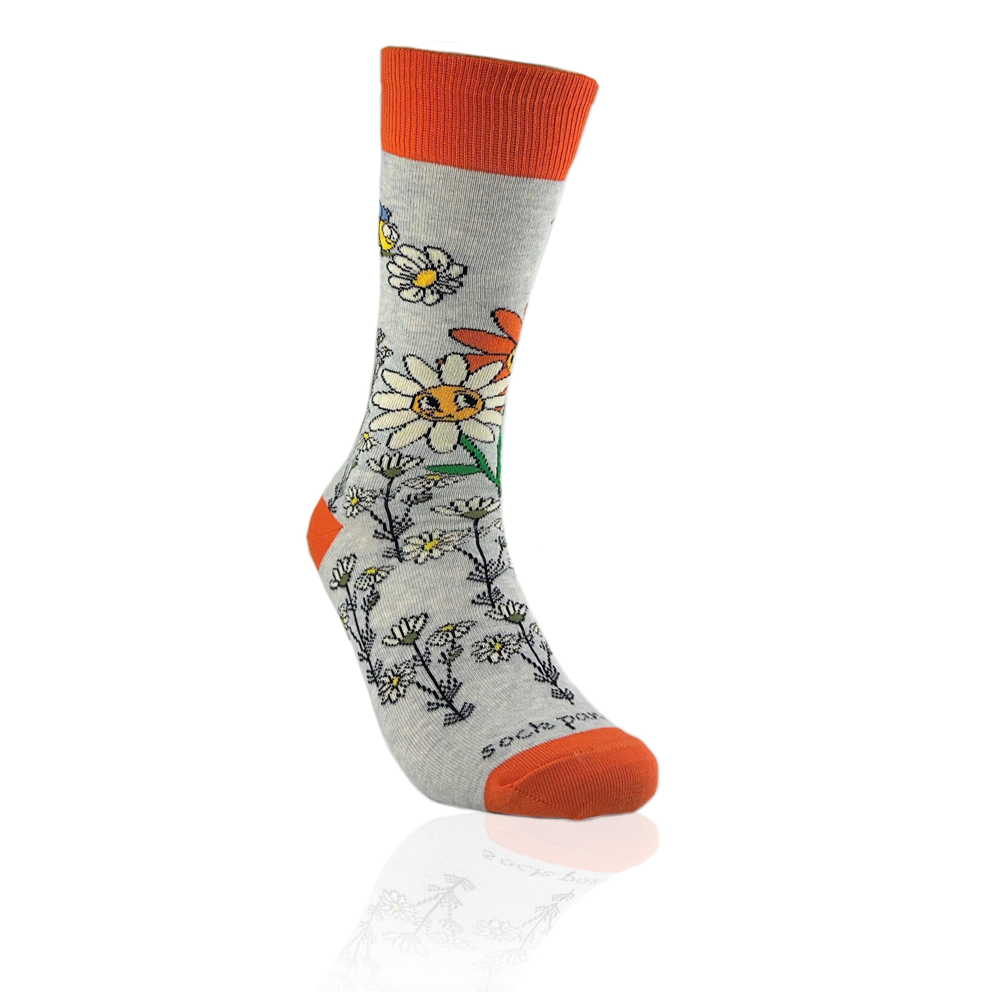 Love Flower Socks from the Sock Panda (Adult Medium - Women's Shoe Sizes 5-10)