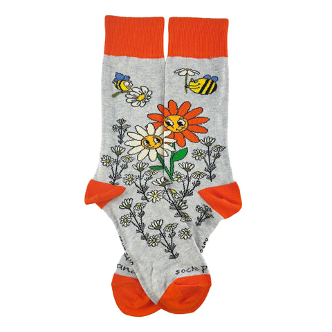 Love Flower Socks from the Sock Panda (Adult Medium - Women's Shoe Sizes 5-10)