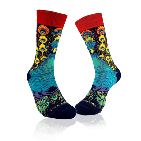 Magnificent Peacock Socks from the Sock Panda (Adult Medium - Women's Shoe Sizes 5-10)