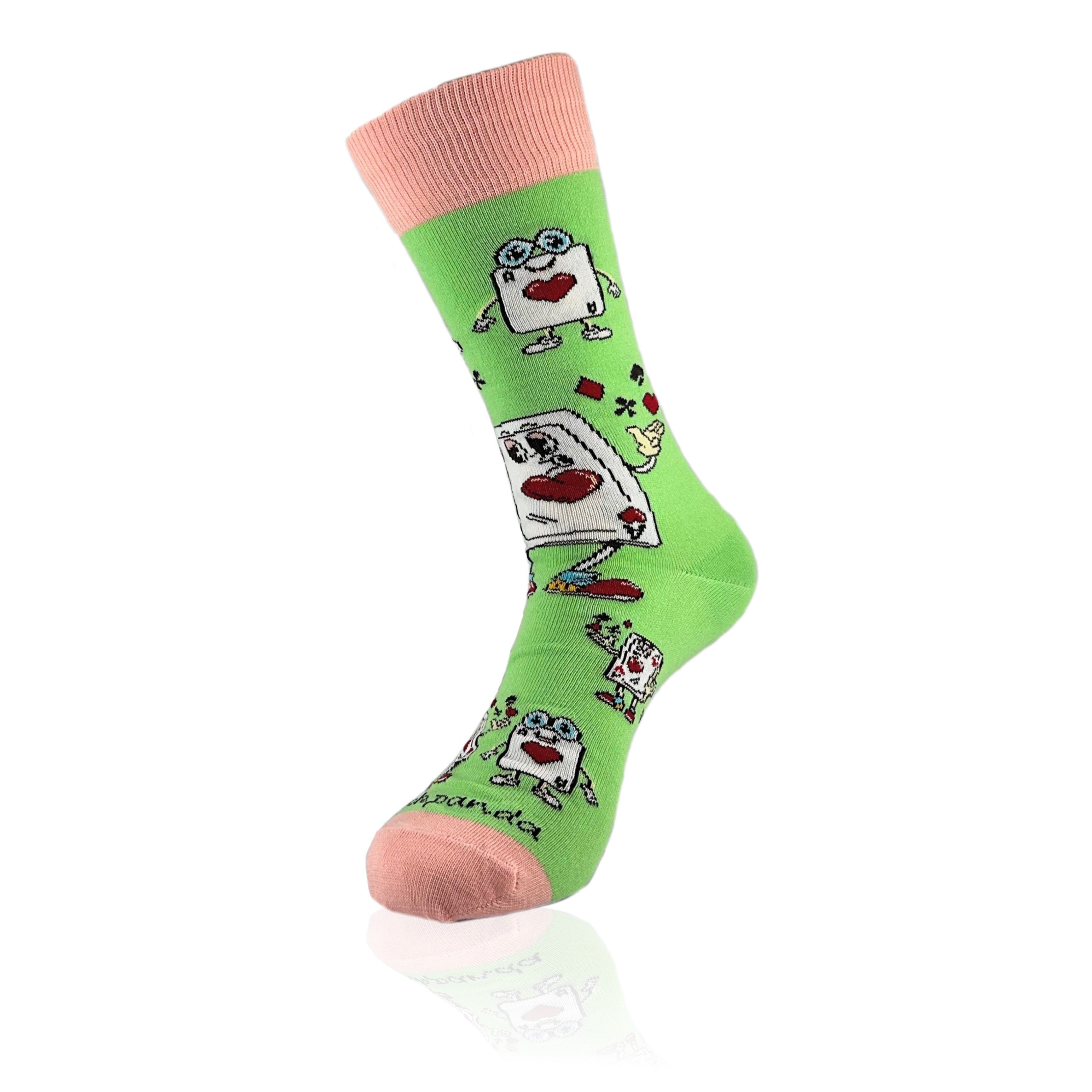 Ace of Hearts Playing Cards Socks from the Sock Panda (Adult Medium)