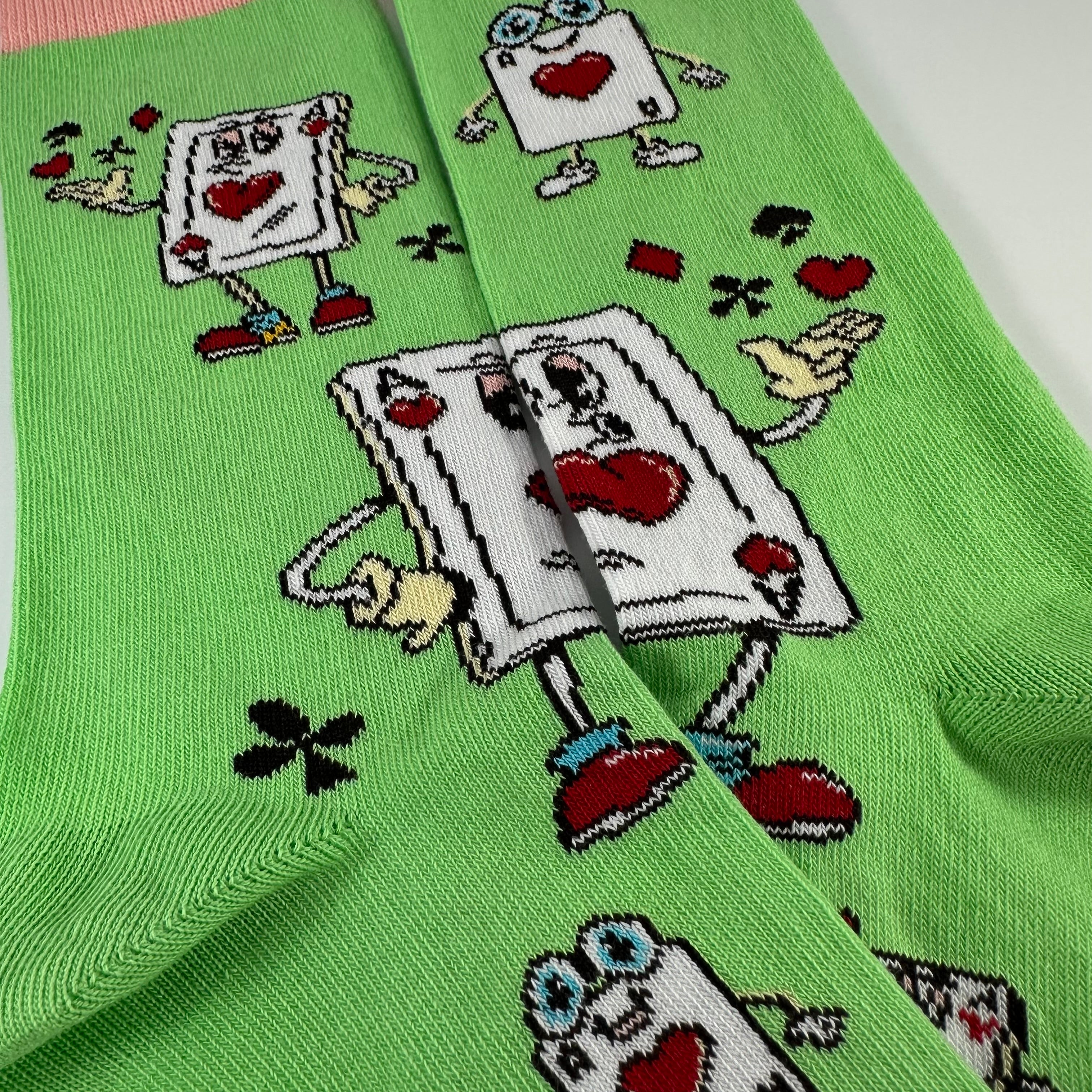 Ace of Hearts Playing Cards Socks from the Sock Panda (Adult Medium)