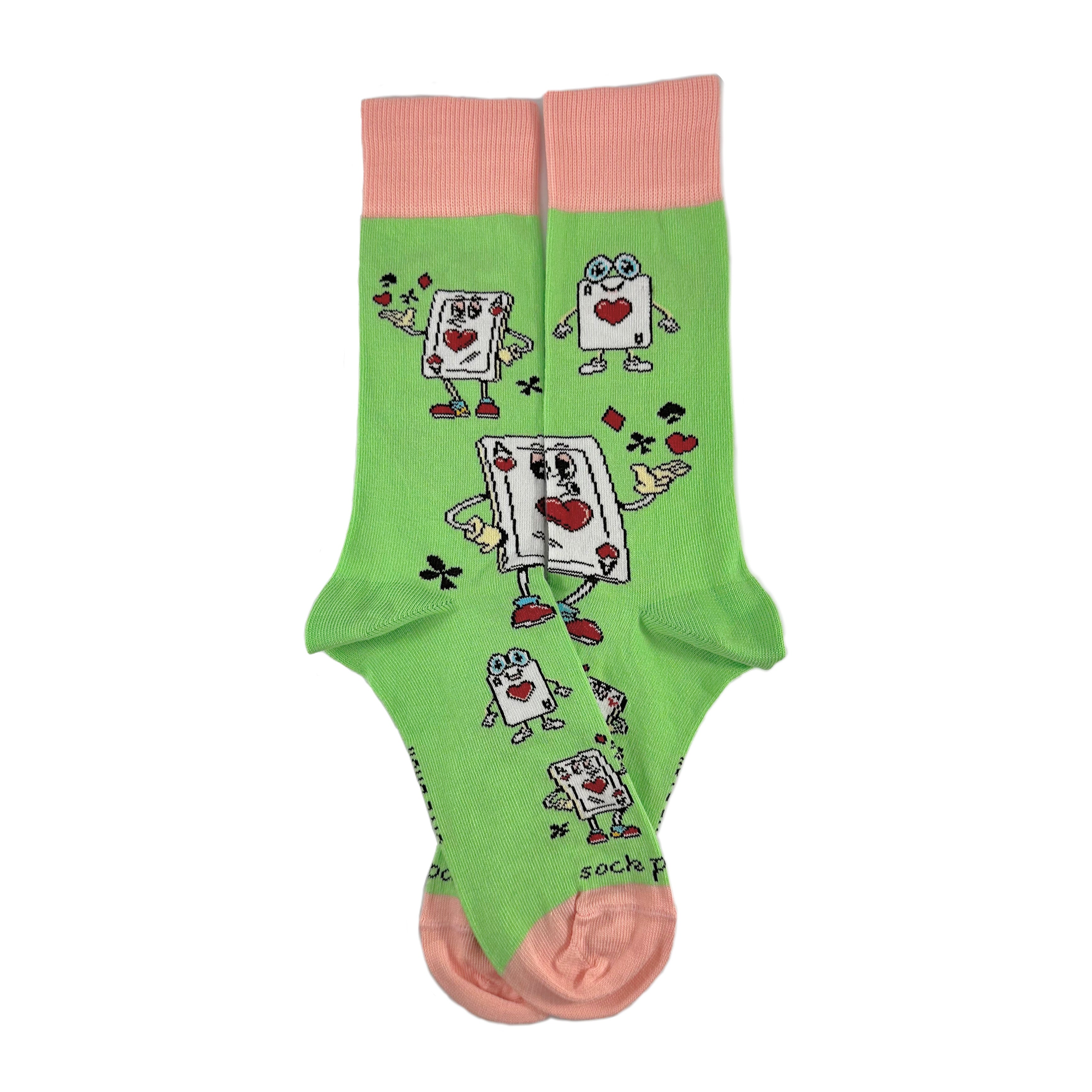 Ace of Hearts Playing Cards Socks from the Sock Panda (Adult Medium)