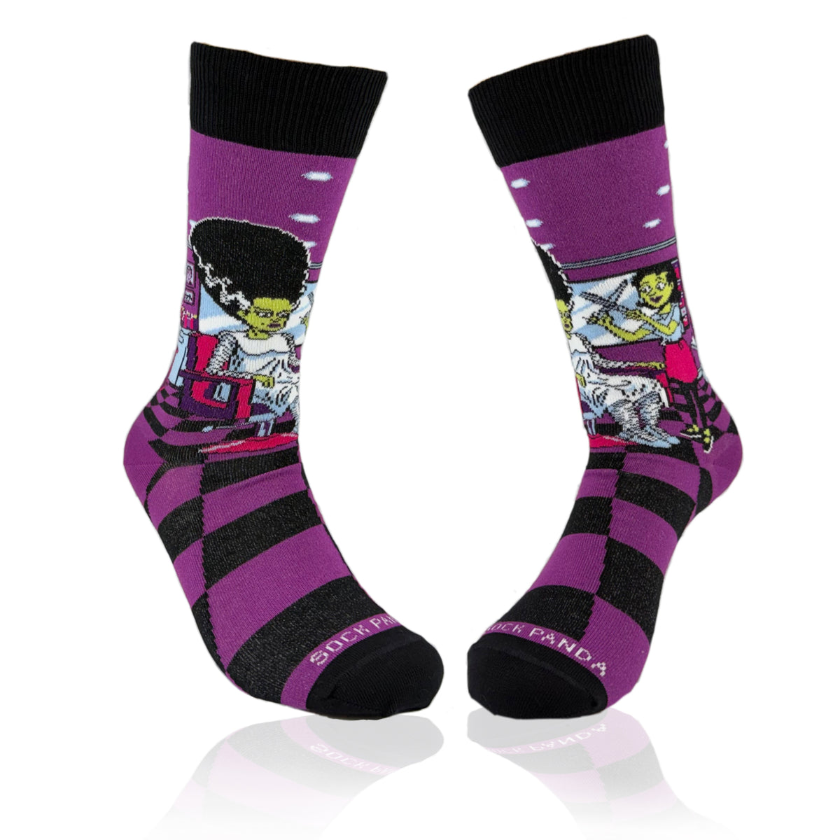 Bride of Frankenstein Haircut Socks (Adult Medium - Women's Shoe Sizes 5-10)
