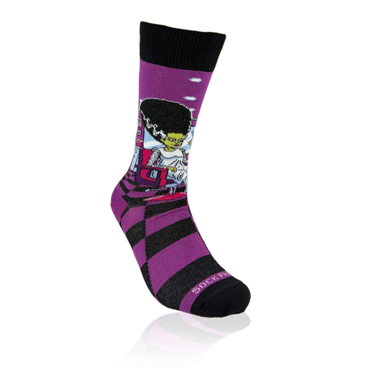 Bride of Frankenstein Haircut Socks (Adult Medium - Women's Shoe Sizes 5-10)