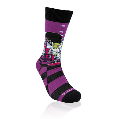 Bride of Frankenstein Haircut Socks (Adult Medium - Women's Shoe Sizes 5-10)