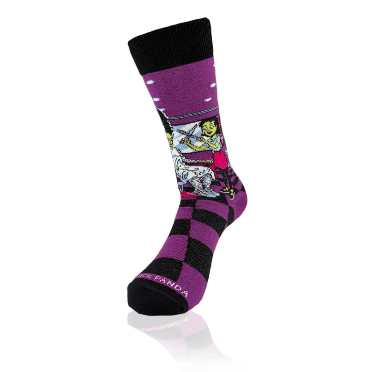 Bride of Frankenstein Haircut Socks (Adult Medium - Women's Shoe Sizes 5-10)