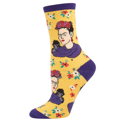 Frida Kahlo Portrait Socks (Adult Medium - Women's Shoe Sizes 5-10)