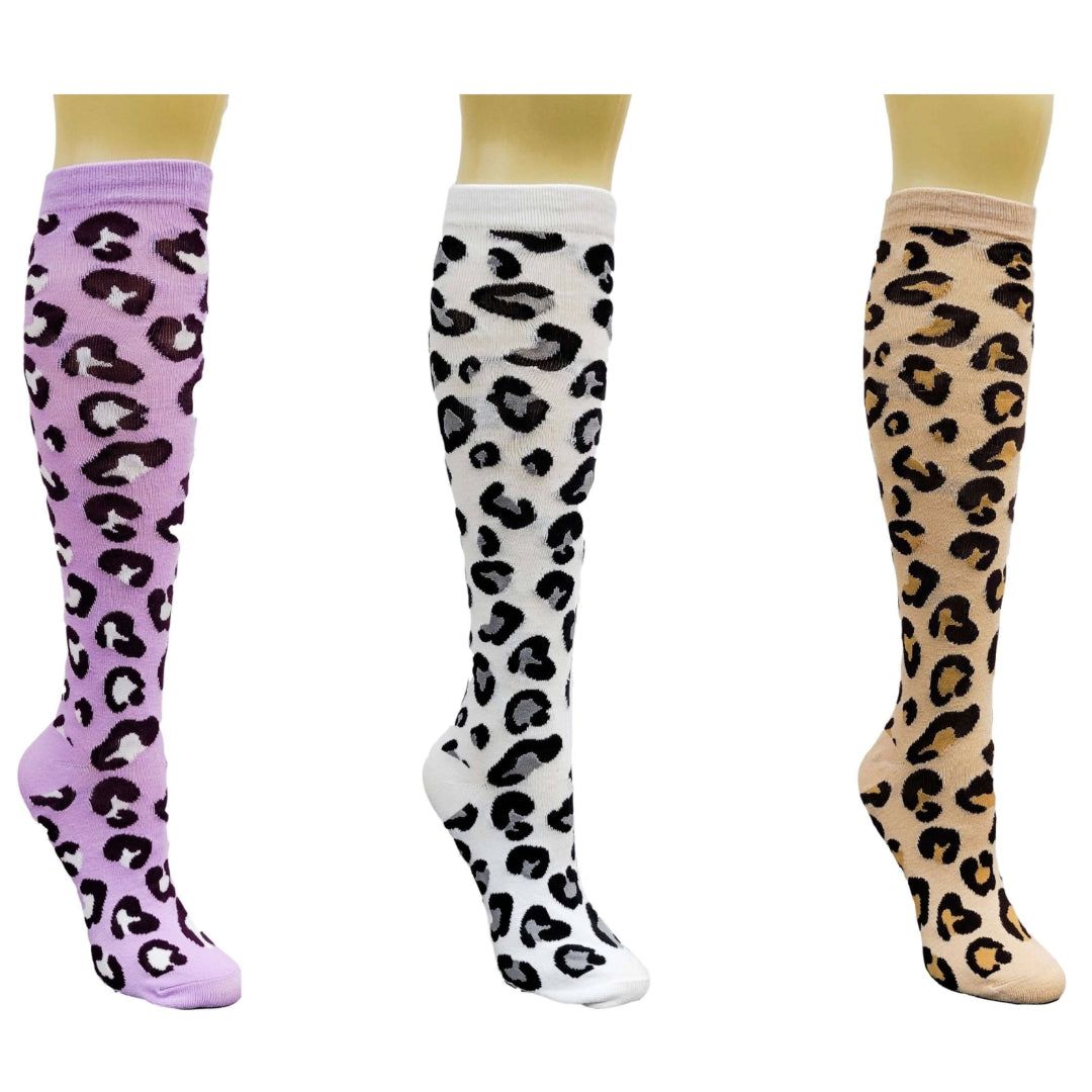 Animal (Leopard) Print Socks (Knee High)