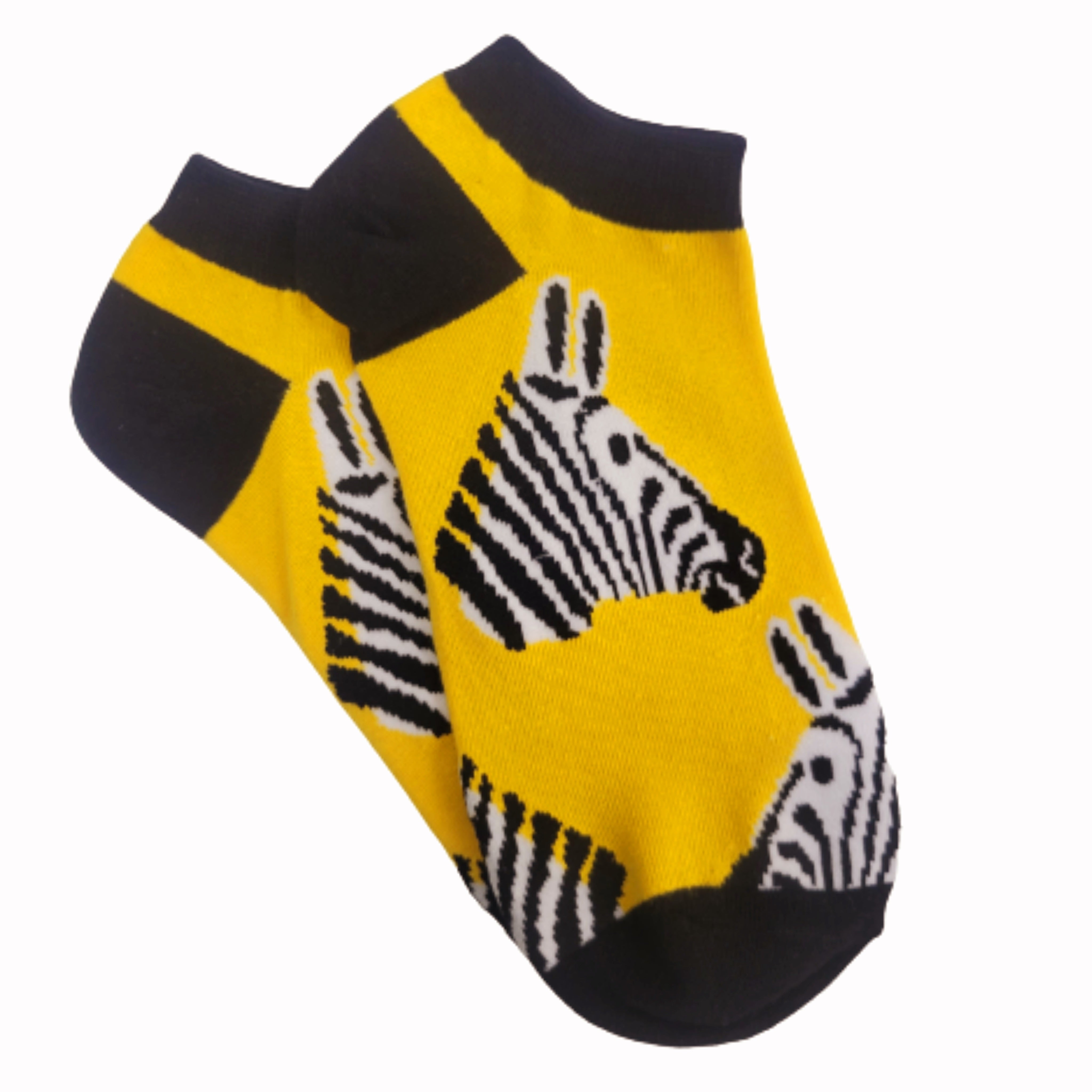Zebra Face Ankle Socks (Adult Medium)