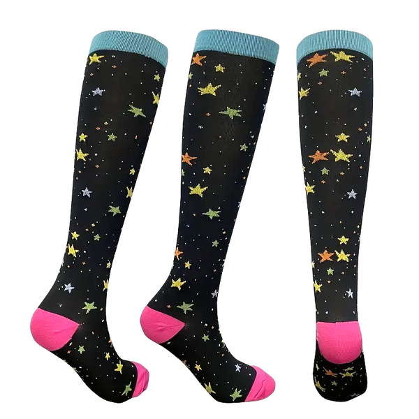 Star Pattern Knee High (Compression Socks)