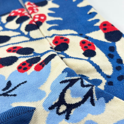 Abstract Ladybug in the Flowers Socks (Adult Medium)