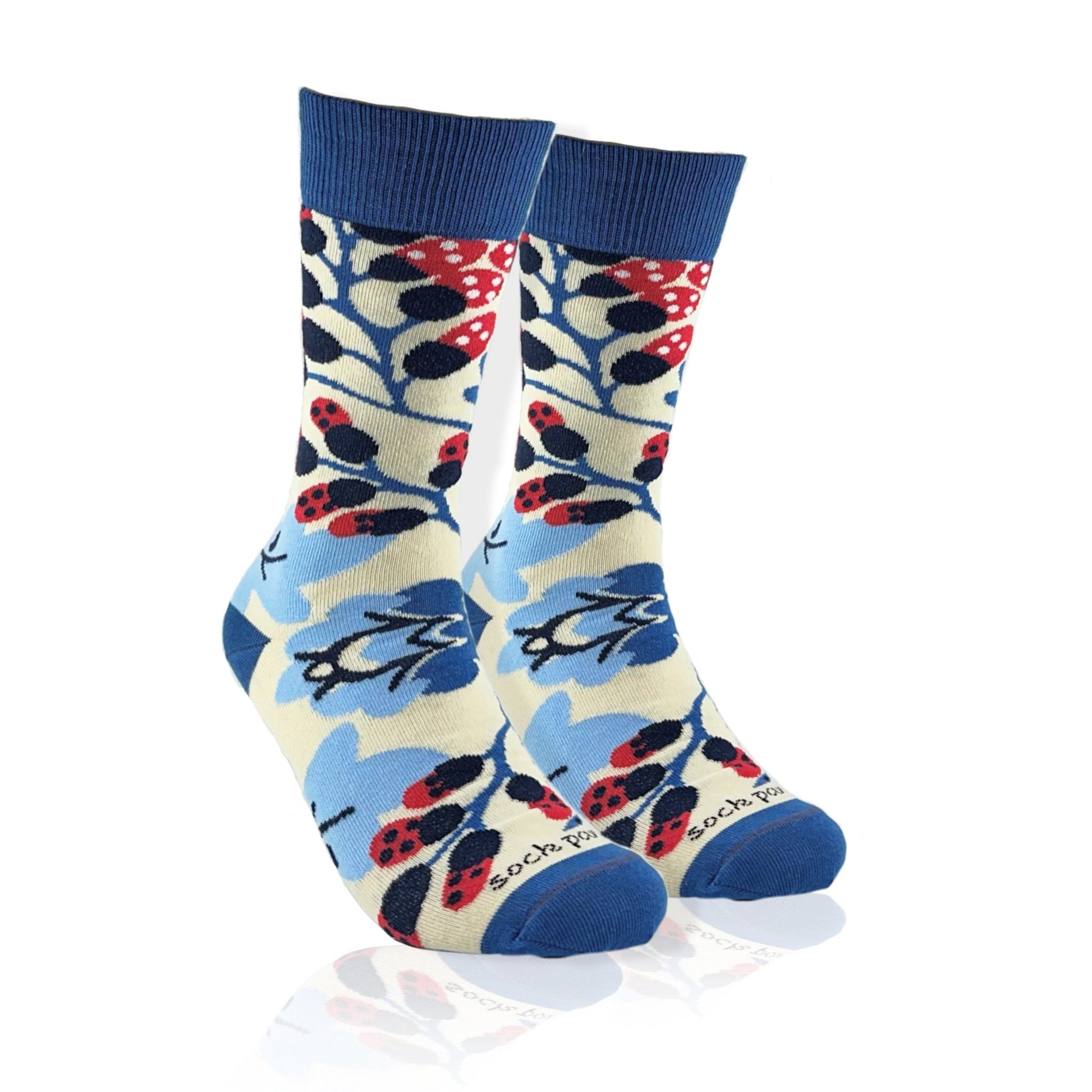 Abstract Ladybug in the Flowers Socks (Adult Medium)