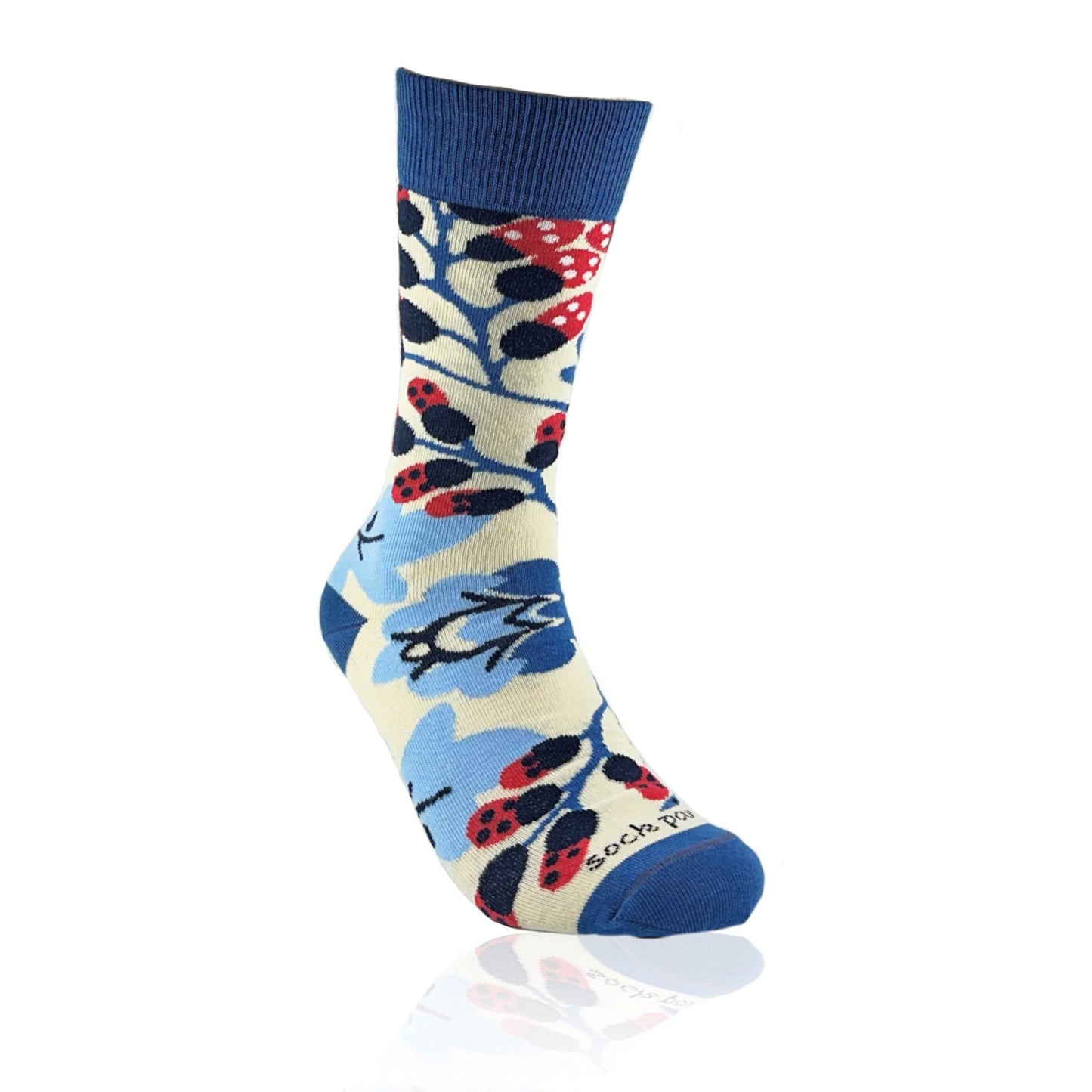 Abstract Ladybug in the Flowers Socks (Adult Medium)