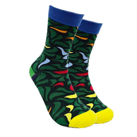 Artistic Leaf Pattern Socks from the Sock Panda (Adult Medium)