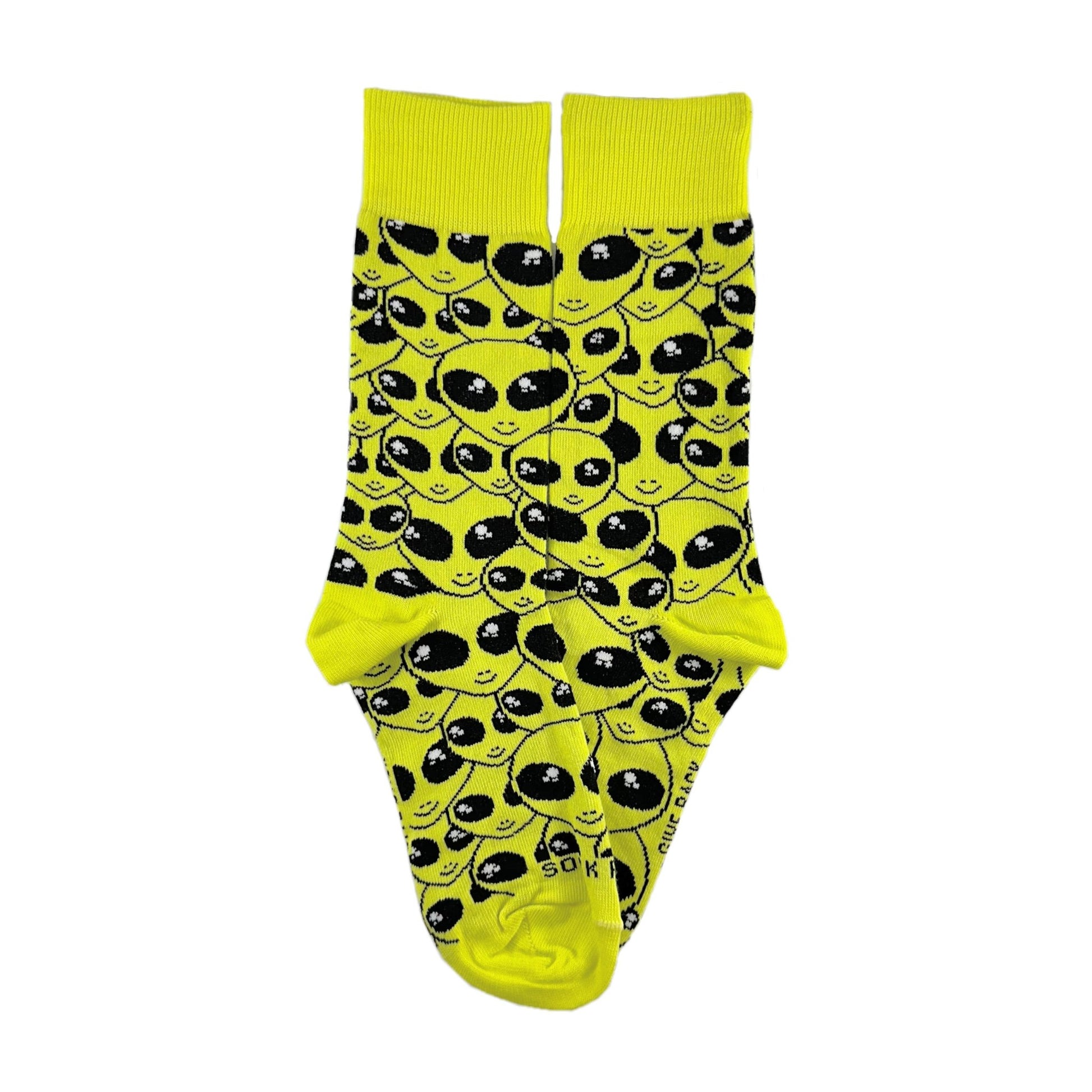 Alien Face Pattern Socks from the Sock Panda (Adult Small - Shoe Sizes 2 - 5)