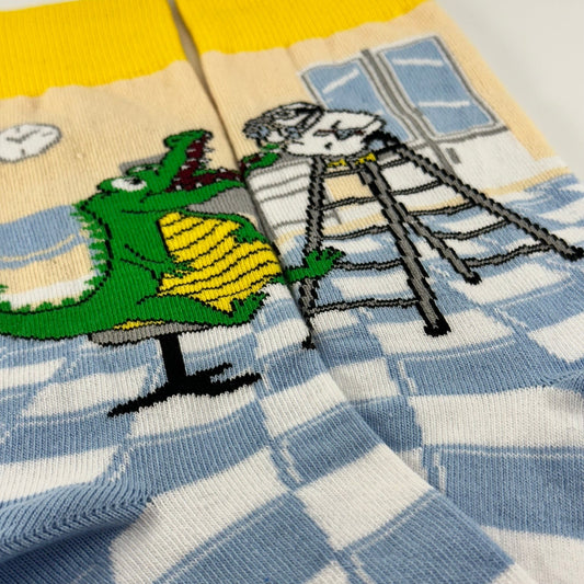 Alligator Visits Bird Dentist from the Socks Panda (Adult Small)