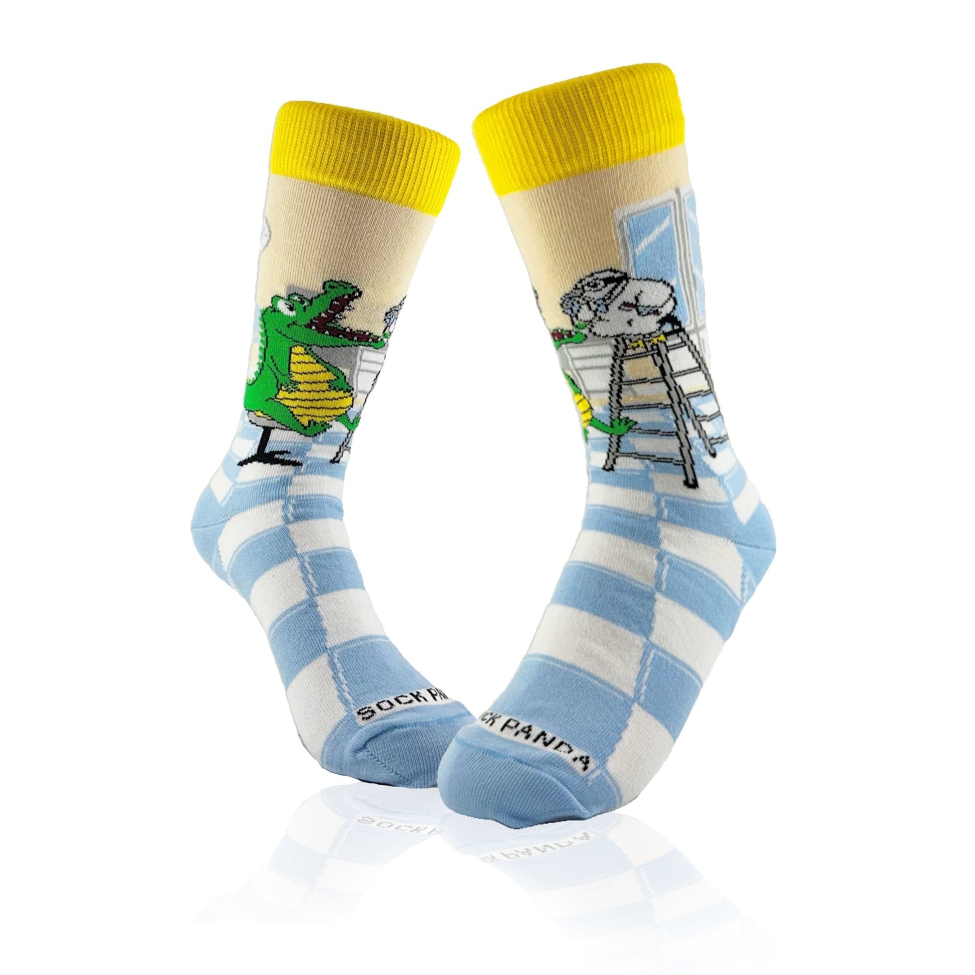 Alligator Visits Bird Dentist from the Socks Panda (Adult Small)
