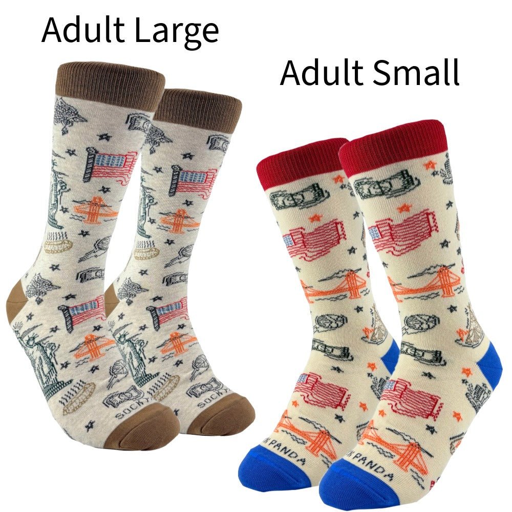American Imagery Pattern Socks from the Sock Panda AmericanLg