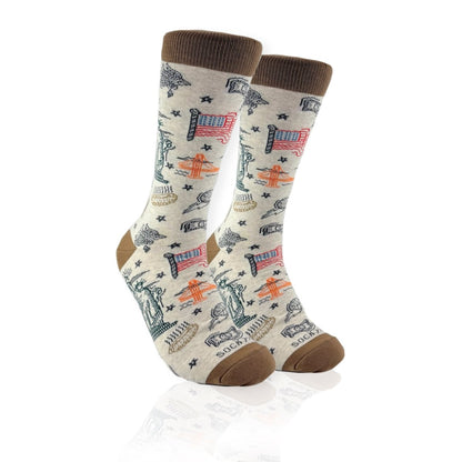 American Imagery Pattern Socks from the Sock Panda AmericanLg