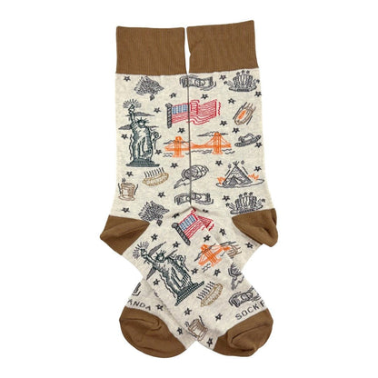 American Imagery Pattern Socks from the Sock Panda AmericanSm