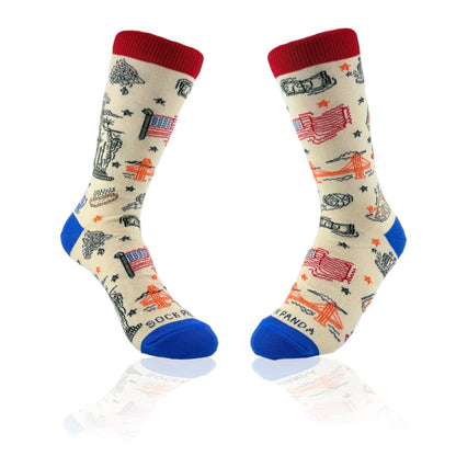 American Imagery Pattern Socks from the Sock Panda AmericanSm