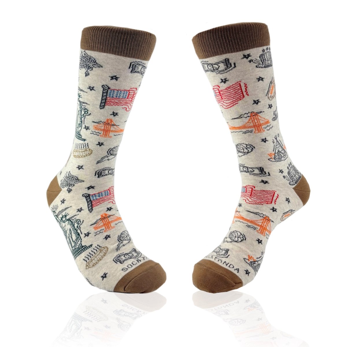 American Imagery Pattern Socks from the Sock Panda AmericanSm