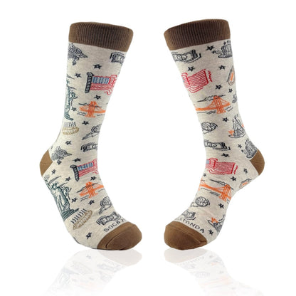 American Imagery Pattern Socks from the Sock Panda AmericanSm