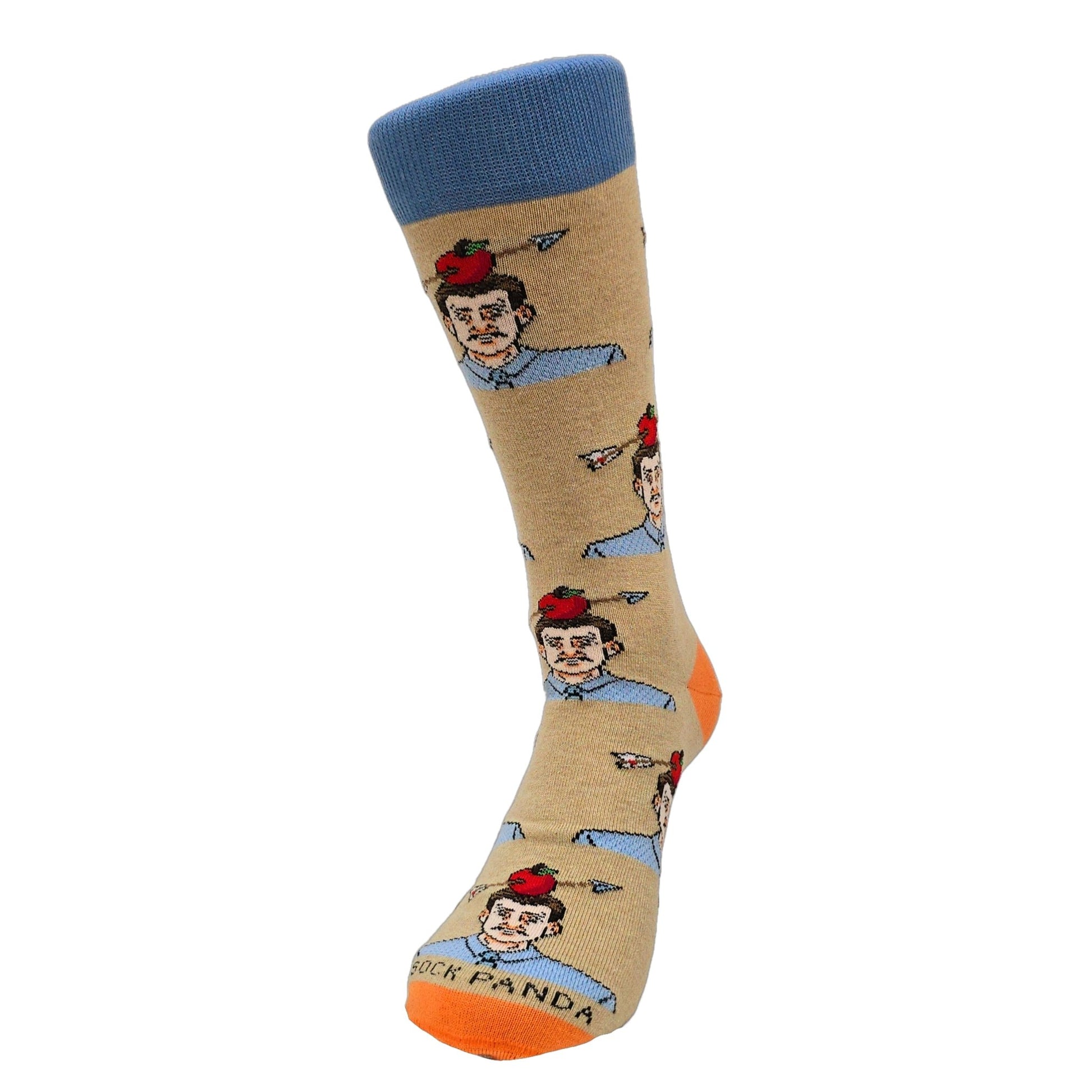 Apple Arrow Shot Socks from the Sock Panda (Adult Large - Shoe Sizes 8 - 13)
