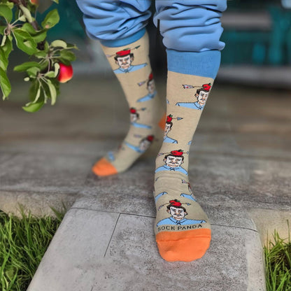 Apple Arrow Shot Socks from the Sock Panda (Adult Large - Shoe Sizes 8 - 13)