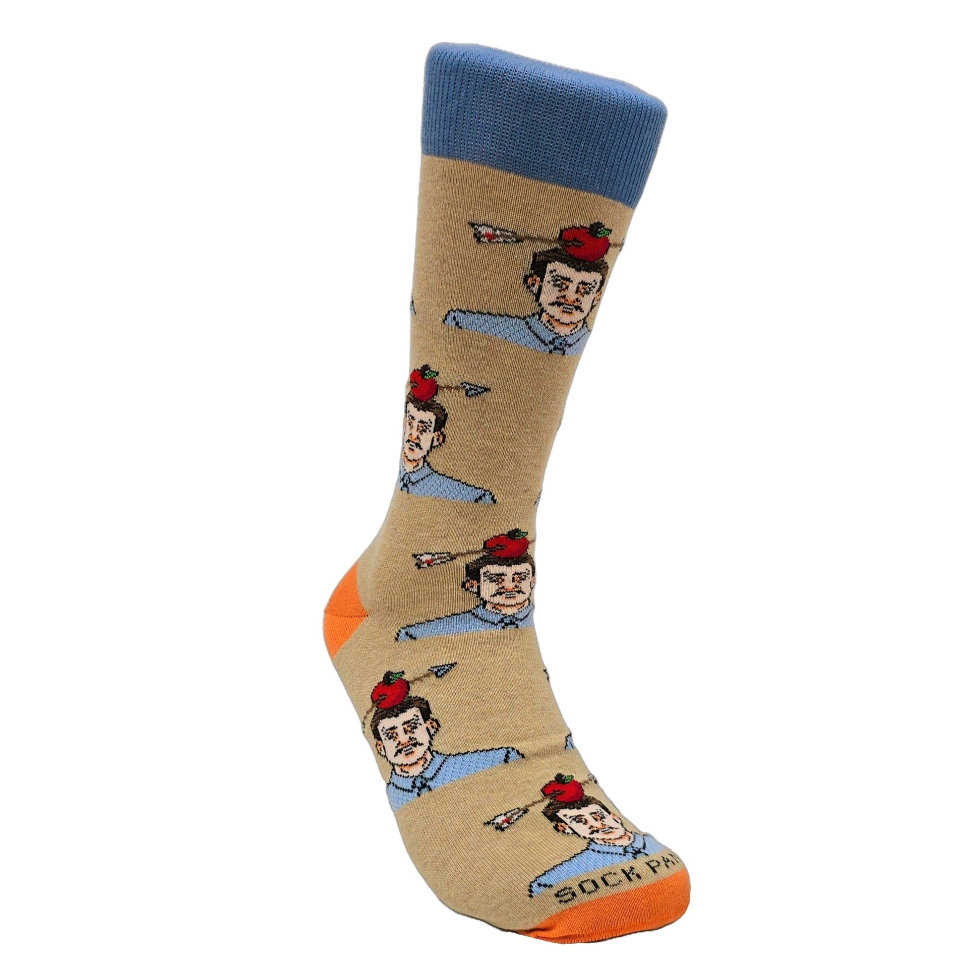 Apple Arrow Shot Socks from the Sock Panda (Adult Large - Shoe Sizes 8 - 13)