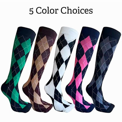 Argyle Socks from the Sock Panda (Knee High) BWArgKneeMd