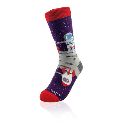 Astronaut on the Moon Socks from the Sock Panda (Adult Small)