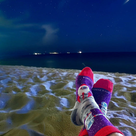 Astronaut on the Moon Socks from the Sock Panda (Adult Small)